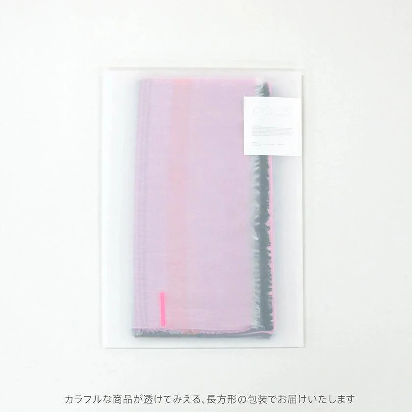 【ストール】極細コットン播州織ストール (サックス) L | 播州織 | POLS - Image 4