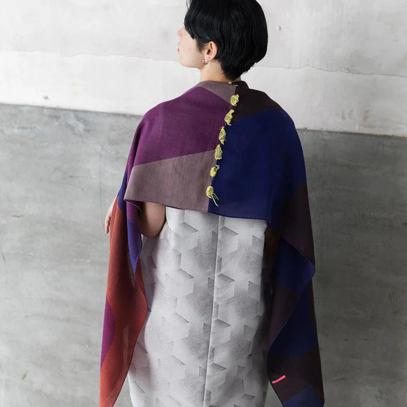 【ストール】播州織レイヤーストール (パープル) | 播州織 | POLS - Image 8