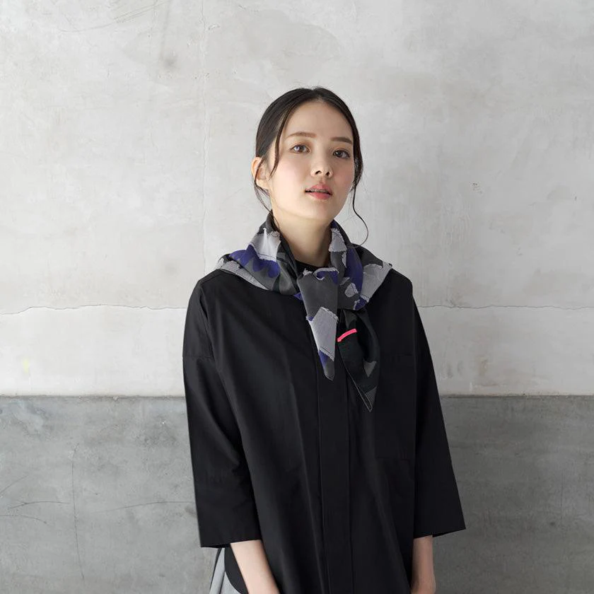 【スカーフ】播州織ジャカードキュプラスカーフ (グレー) | 播州織 | POLS - Image 8