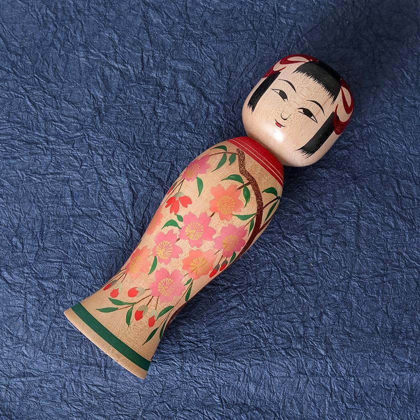 【こけし】蒔絵こけし (6寸) 桜模様 | 土湯伝統こけし |近野明裕 - Image 6