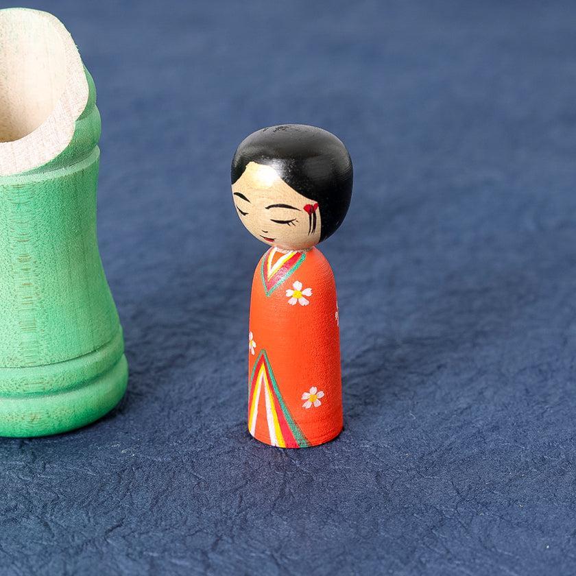 【こけし】かぐや姫こけし 緑竹 | 土湯伝統こけし |近野明裕 - Image 7