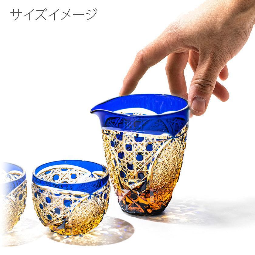 【江戸切子】菊繋ぎに籠目紋 酒器三点揃 | TABLEAU - Image 12