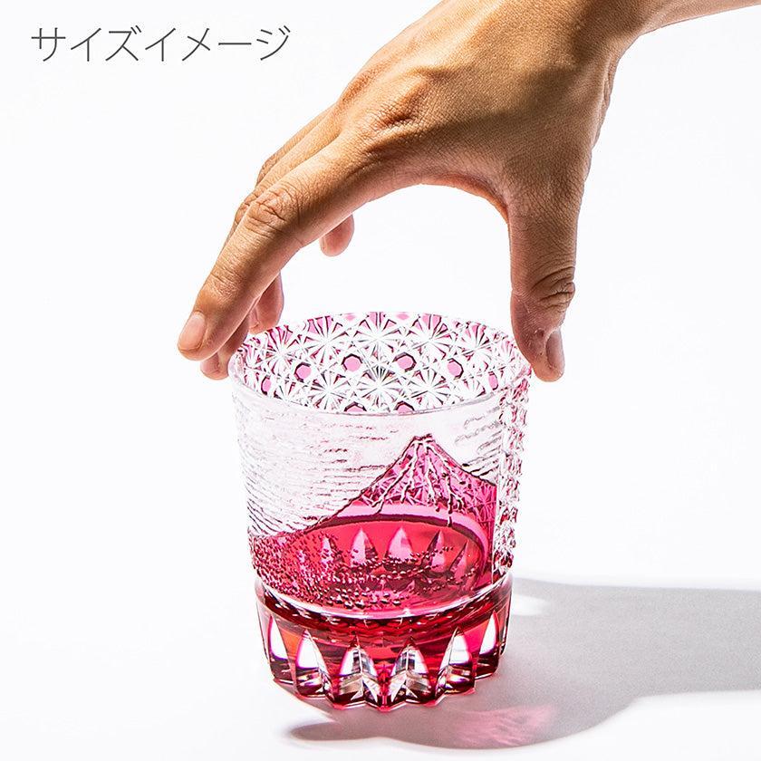 【江戸切子】富嶽三十六景「凱風快晴」「神奈川沖波裏」に菊籠目紋 オールドグラス | TABLEAU - Image 26