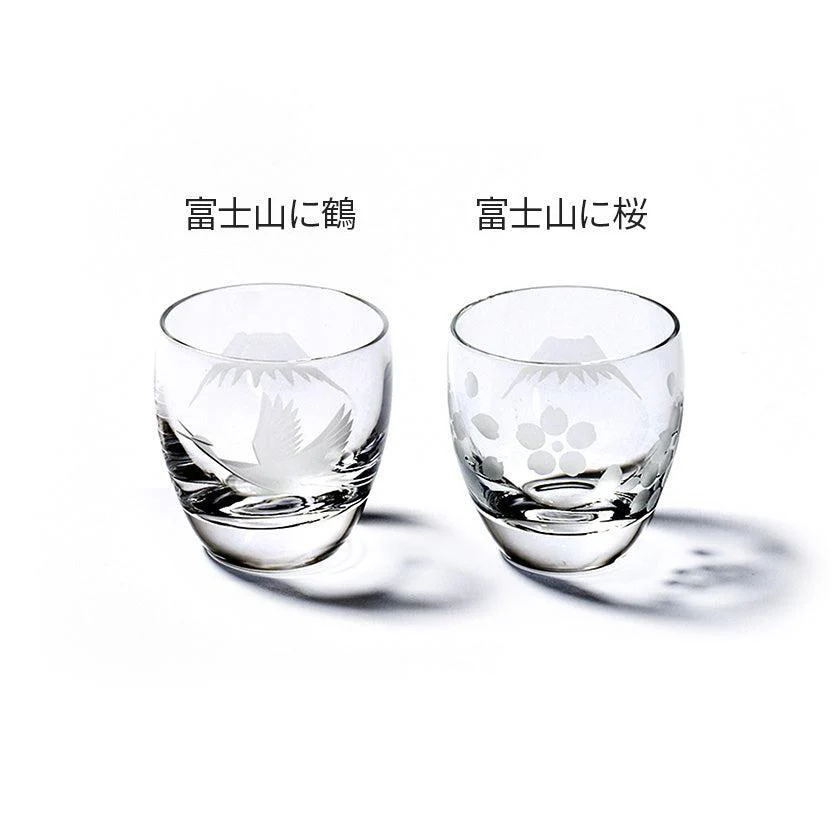 【江戸切子】富士山に鶴・桜 冷酒グラス | TABLEAU - Image 22