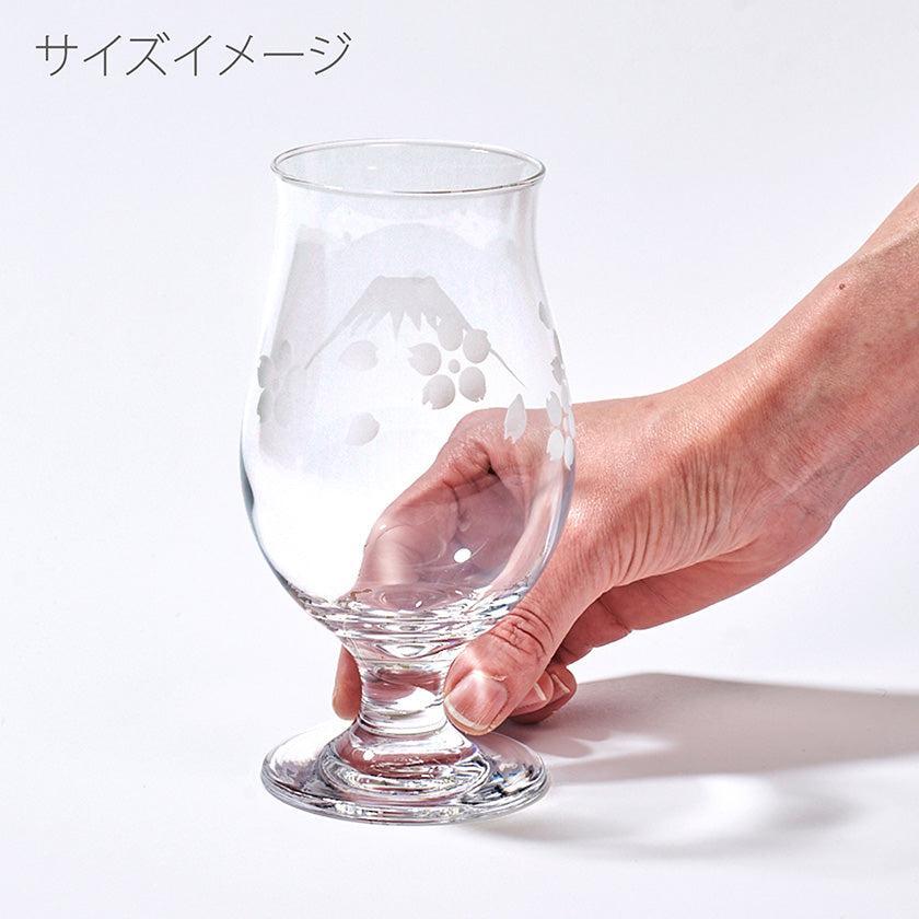 【江戸切子】富士山に鶴・桜 ビアグラスペア | TABLEAU - Image 5
