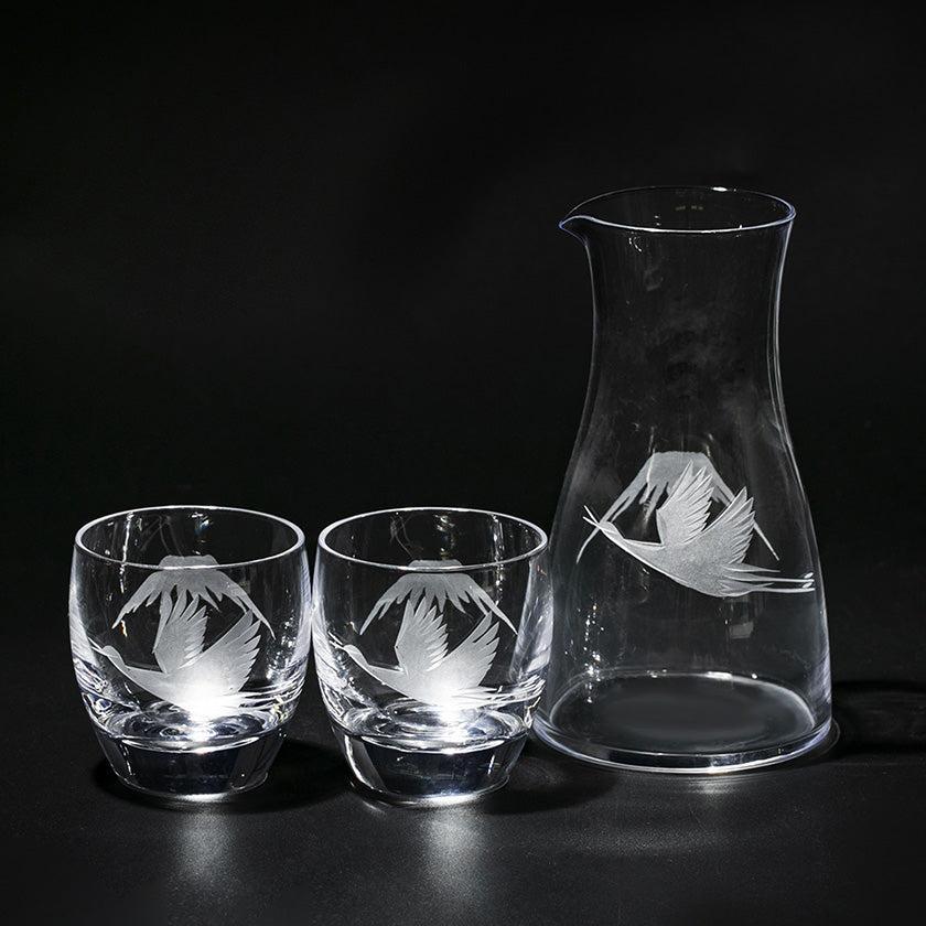 【江戸切子】富士山に鶴 冷酒器揃 | TABLEAU - Image 4