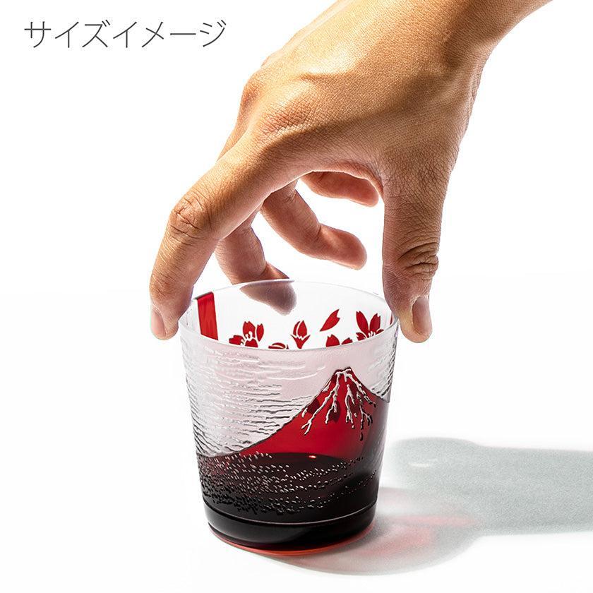 【江戸硝子】赤富士・波富士に桜 フリーカップ | TABLEAU - Image 11