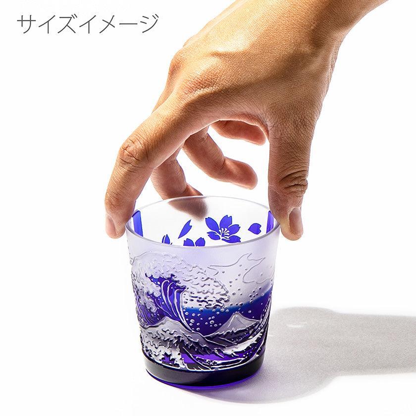 【江戸硝子】赤富士・波富士に桜 フリーカップ | TABLEAU - Image 15
