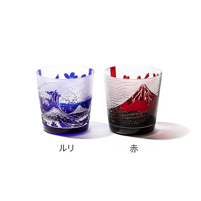 【江戸硝子】赤富士・波富士に桜 フリーカップ | TABLEAU - Image 22