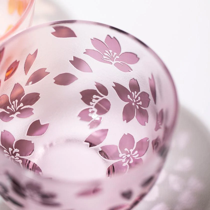 【彫刻 夢柄子】桜紋 ぐい呑 (容量80ml) | TABLEAU - Image 5