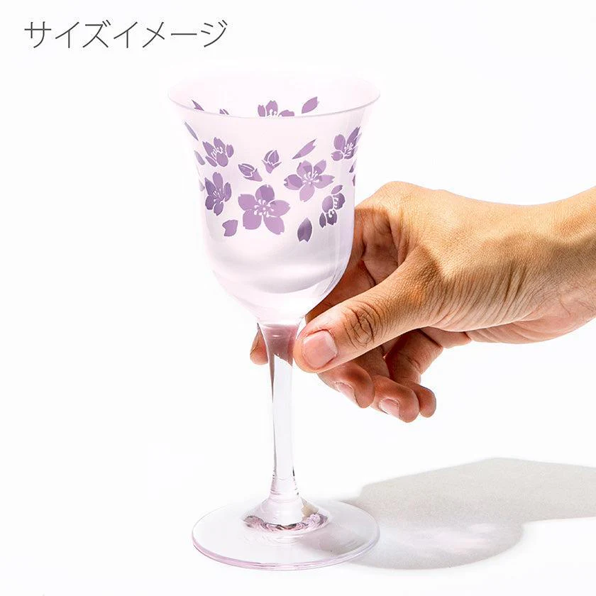 【彫刻 夢柄子】桜紋 ワイングラス | TABLEAU - Image 11
