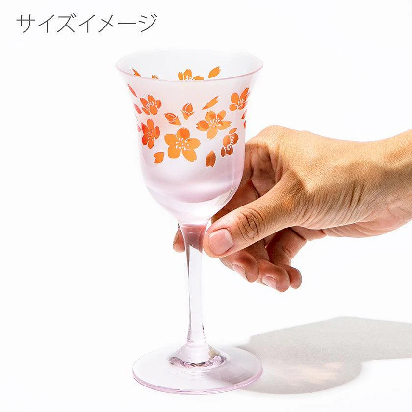 【彫刻 夢柄子】桜紋 ワイングラス | TABLEAU - Image 14