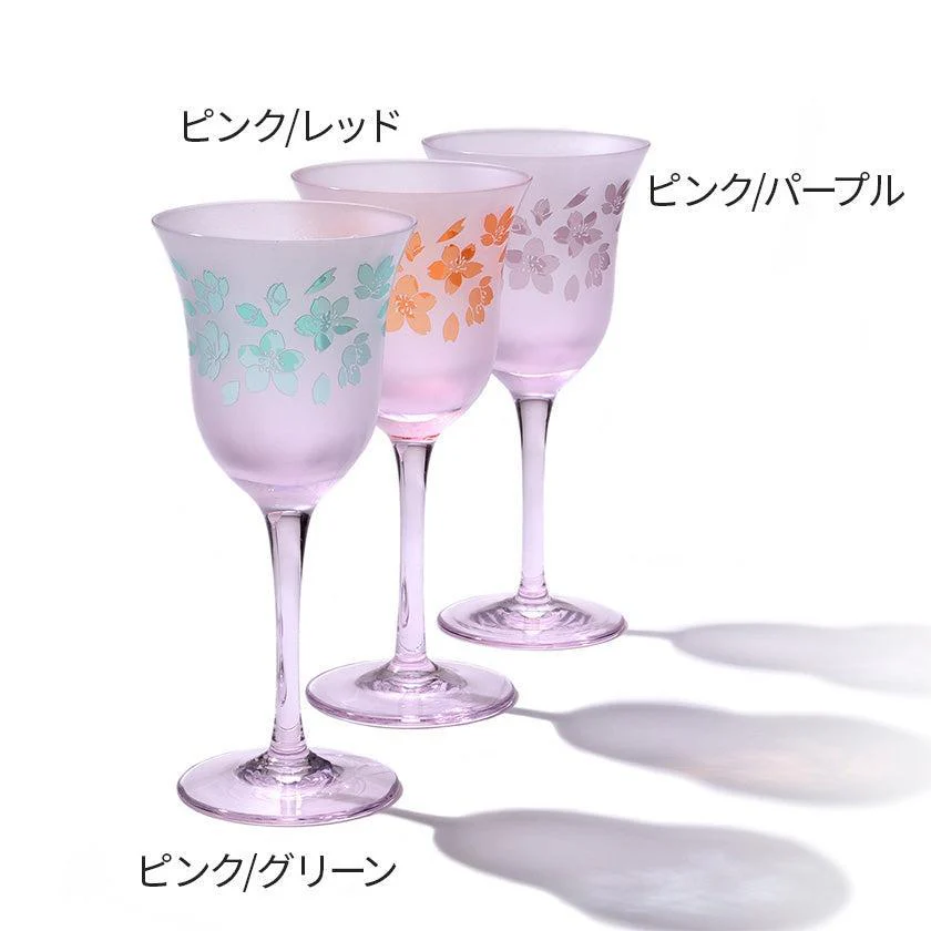 【彫刻 夢柄子】桜紋 ワイングラス | TABLEAU - Image 17