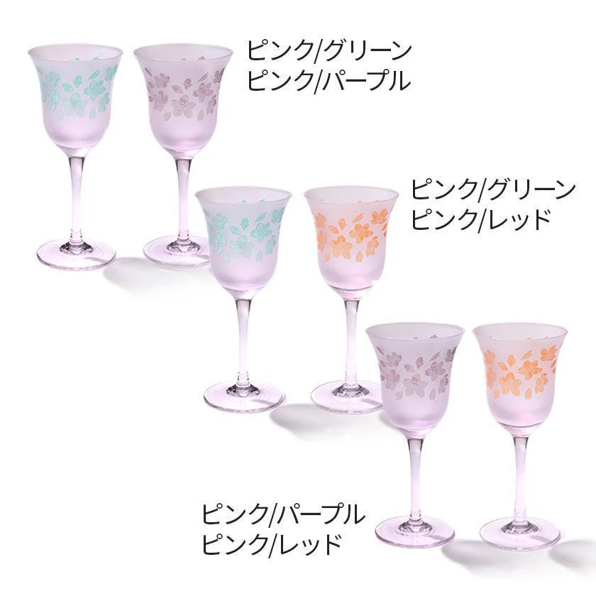 【彫刻 夢柄子】桜紋 ワイングラスペア | TABLEAU - Image 15